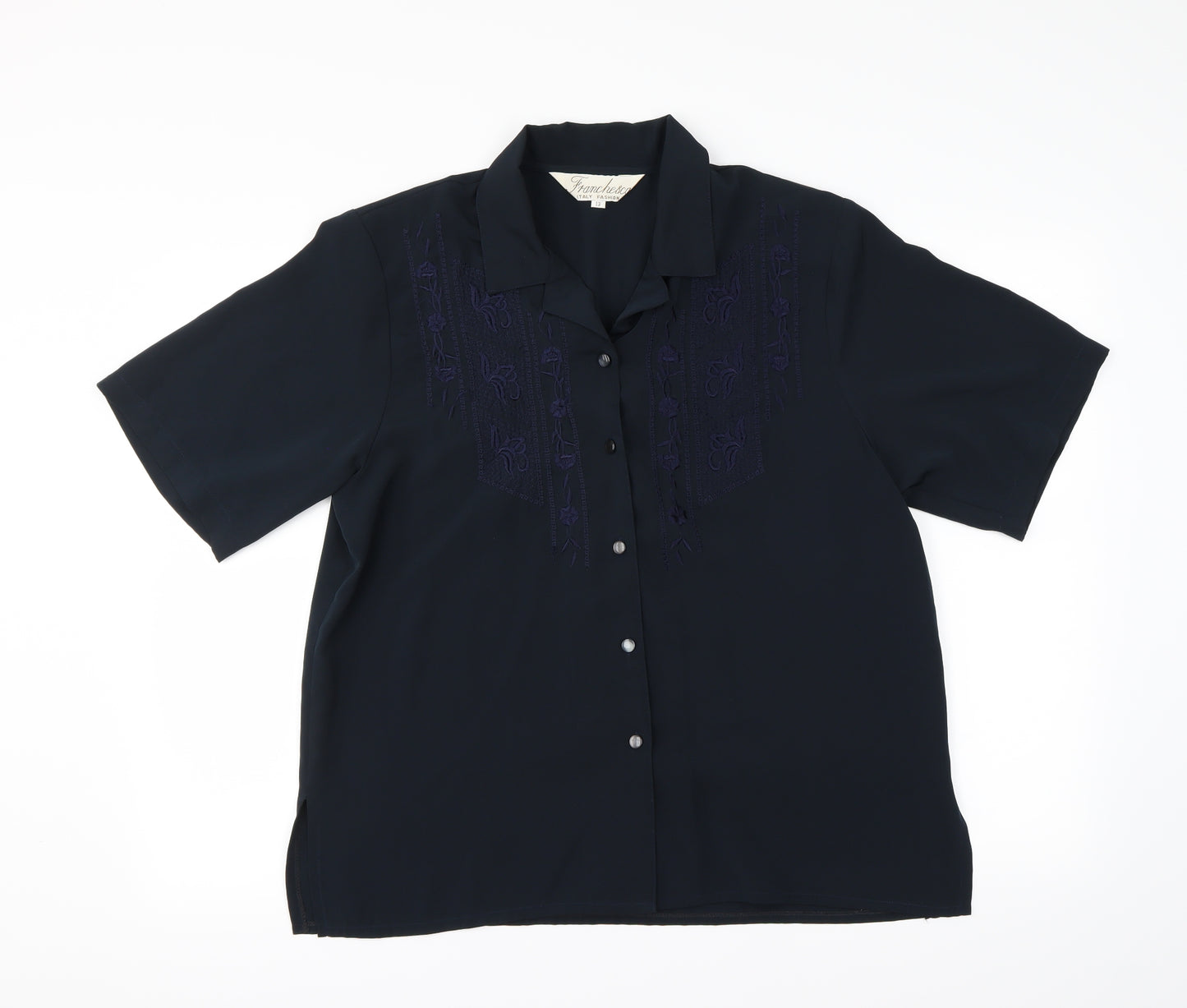 Franchesca Womens Black   Basic Button-Up Size 10