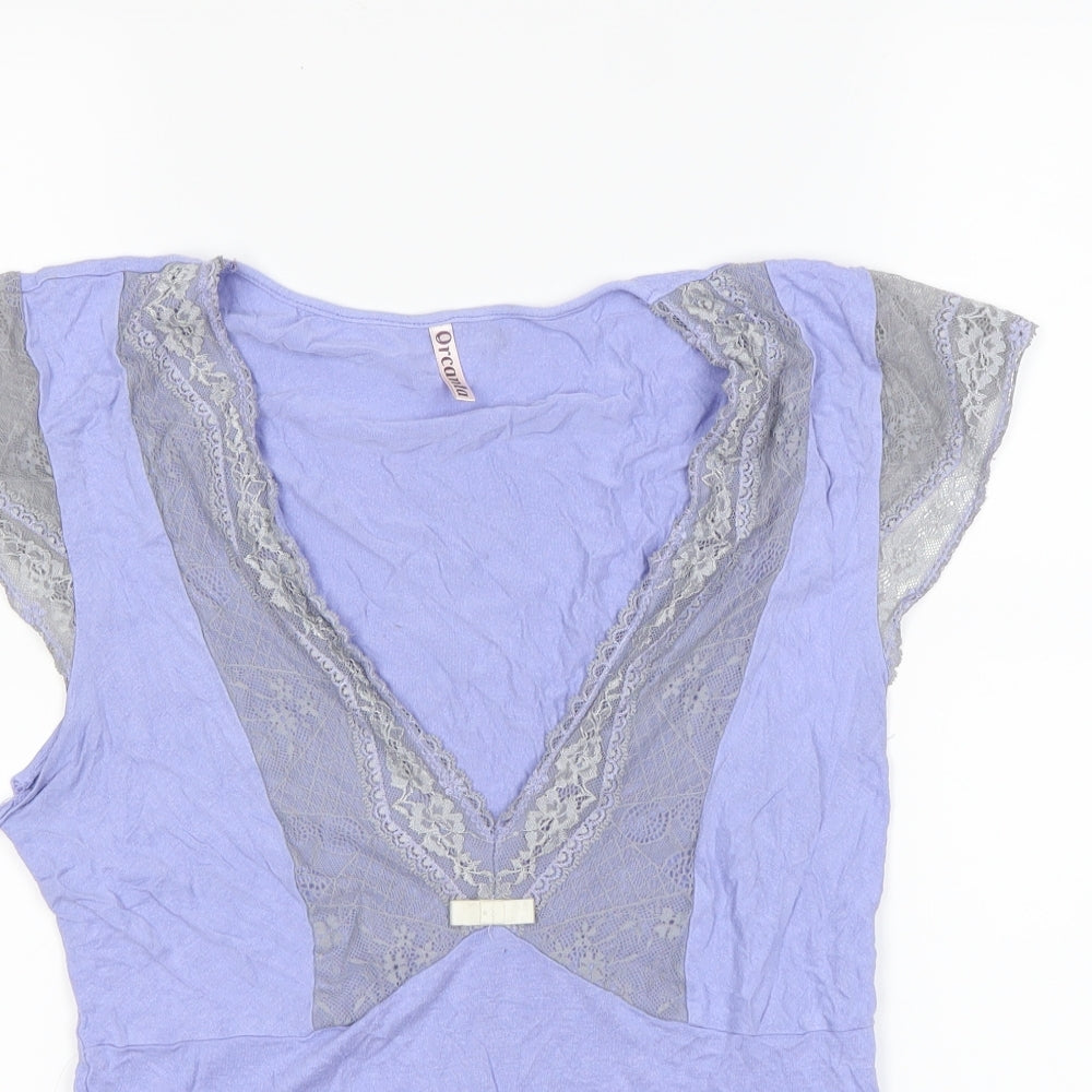 orcanta Womens Purple   Basic T-Shirt Size M
