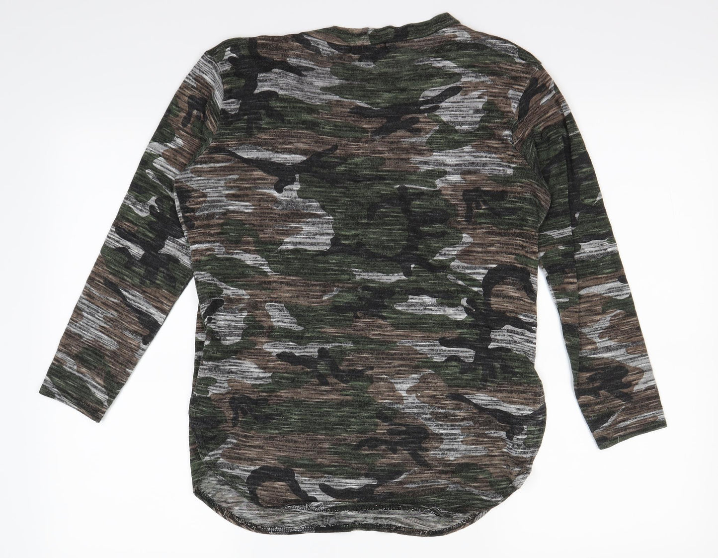 Missi Womens Multicoloured Camouflage  Basic T-Shirt Size S