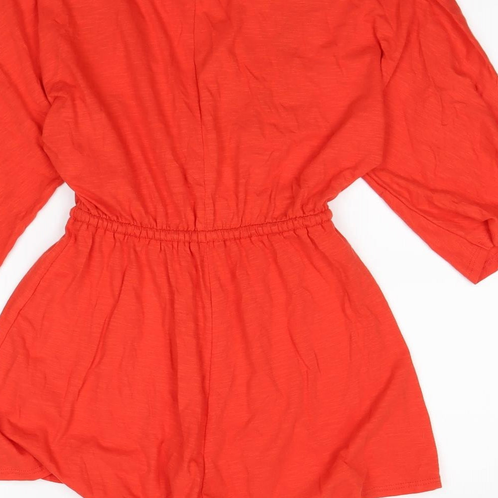 Topshop Womens Orange   Playsuit One-Piece Size 8