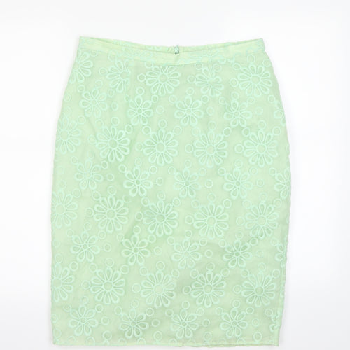 M&Co Womens Green   A-Line Skirt Size 12