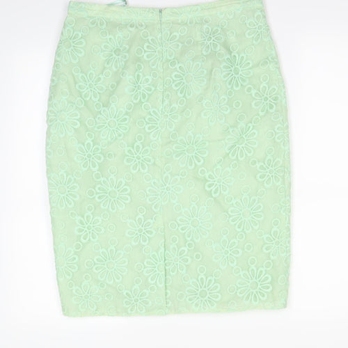 M&Co Womens Green   A-Line Skirt Size 12