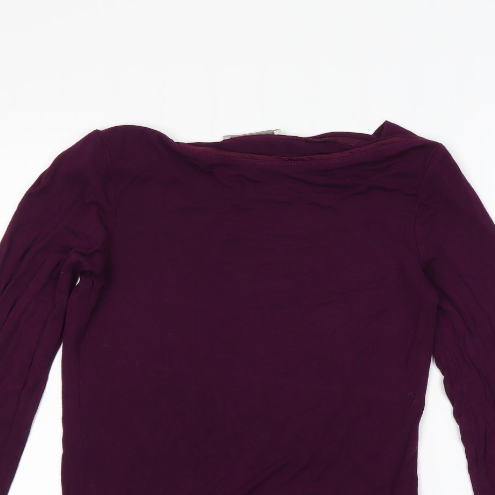 Oasis Womens Purple   Basic T-Shirt Size XS