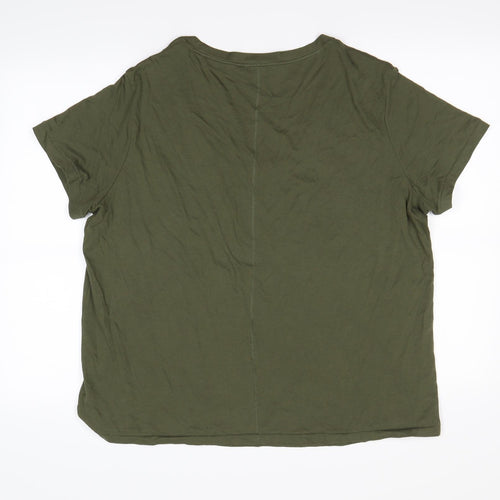 M&S  Womens Green   Basic T-Shirt Size 16