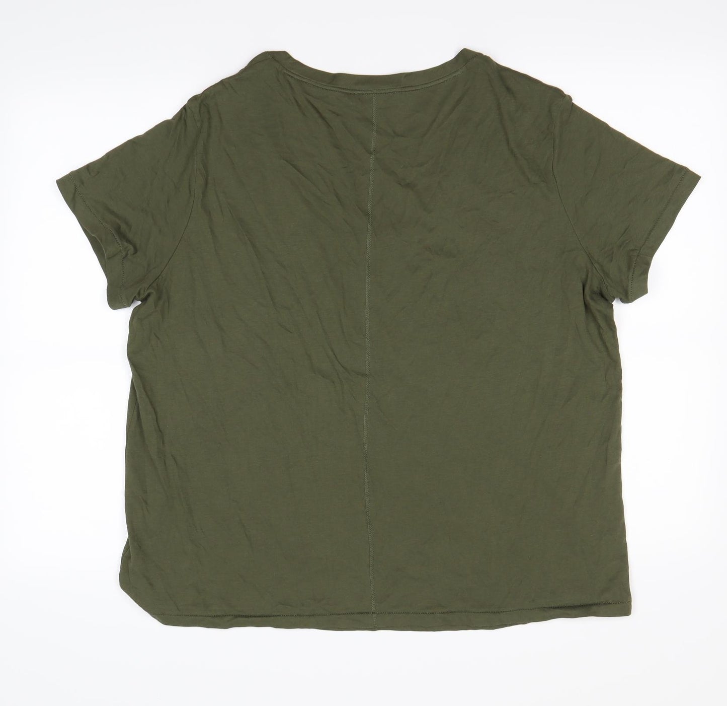 M&S  Womens Green   Basic T-Shirt Size 16