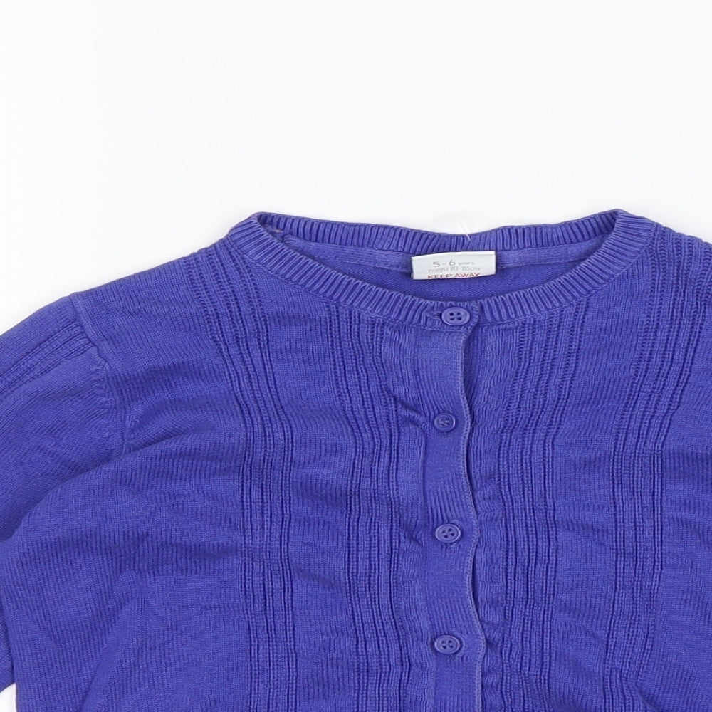 miniclub Girls Blue   Cardigan Jumper Size 5-6 Years