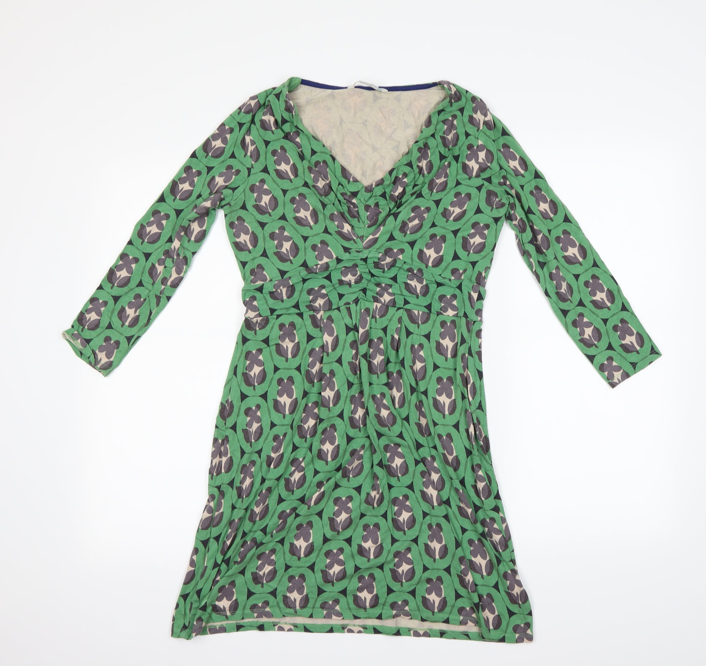 Boden Womens Green Floral  Fit & Flare  Size 12