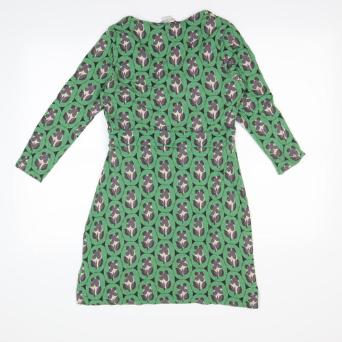 Boden Womens Green Floral  Fit & Flare  Size 12