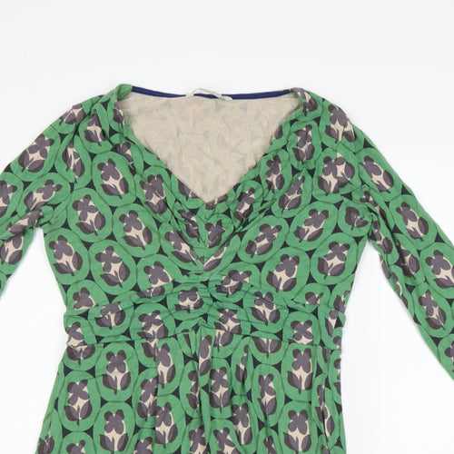 Boden Womens Green Floral  Fit & Flare  Size 12