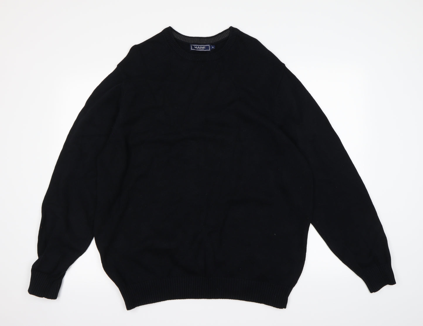 Maine Mens Black   Pullover Jumper Size XL