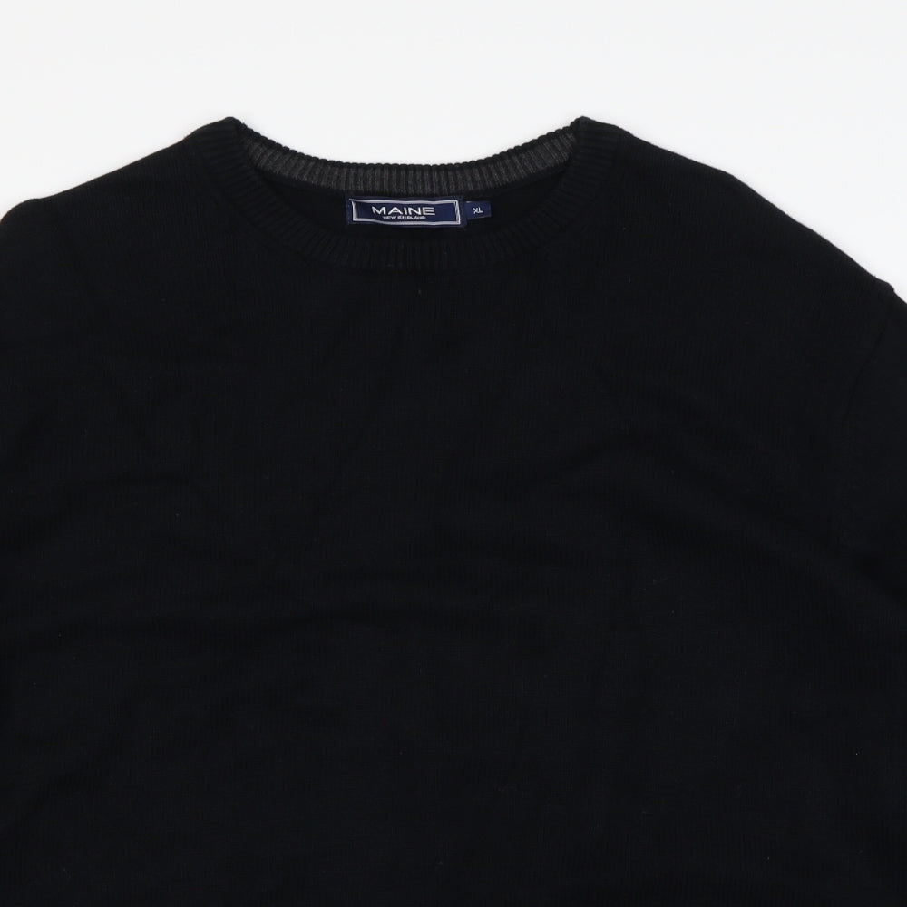 Maine Mens Black   Pullover Jumper Size XL