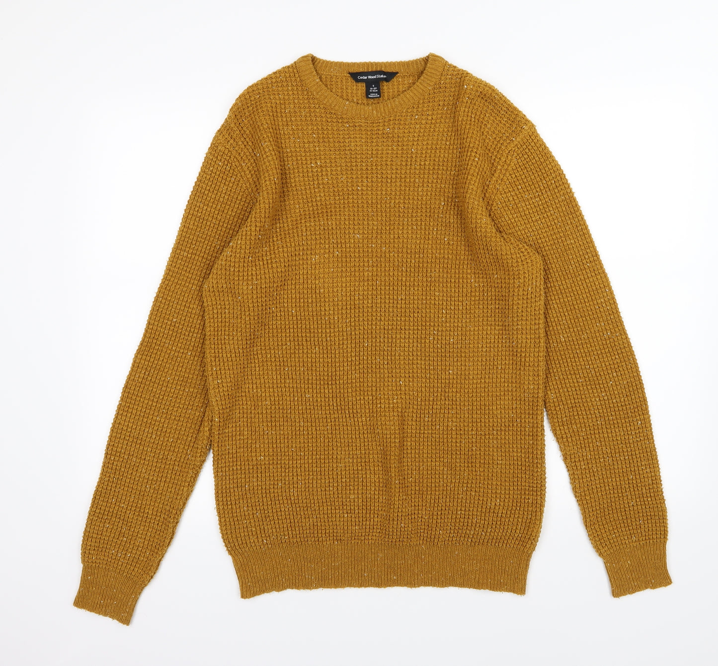Cedar Wood State Mens Brown  Knit Pullover Jumper Size S