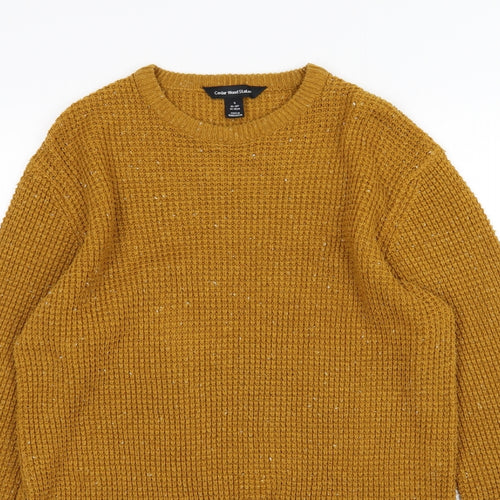 Cedar Wood State Mens Brown  Knit Pullover Jumper Size S