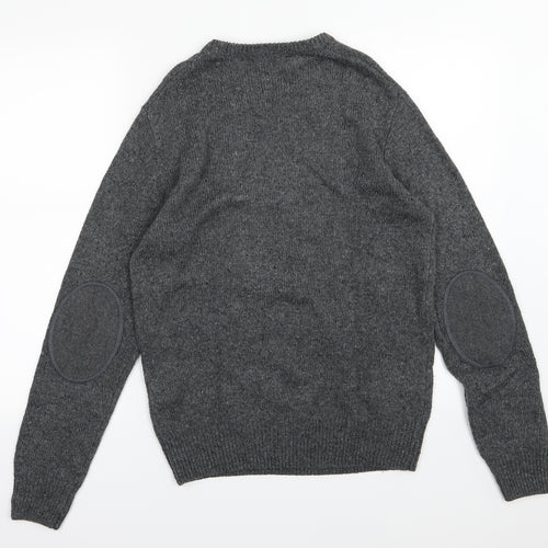 Cedar Wood State Mens Grey  Knit Pullover Jumper Size S