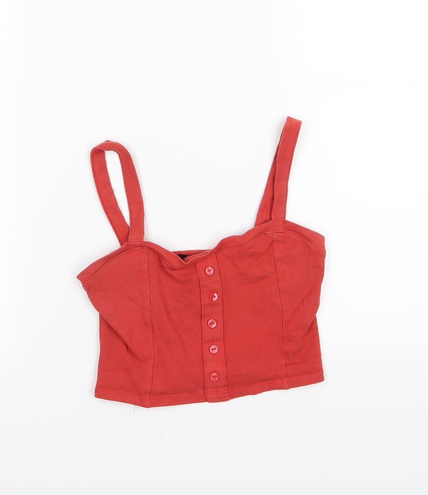 Primark Womens Red  Jersey Basic T-Shirt Size 6