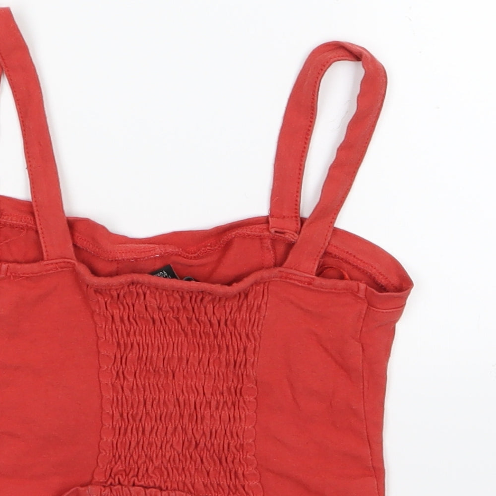 Primark Womens Red  Jersey Basic T-Shirt Size 6