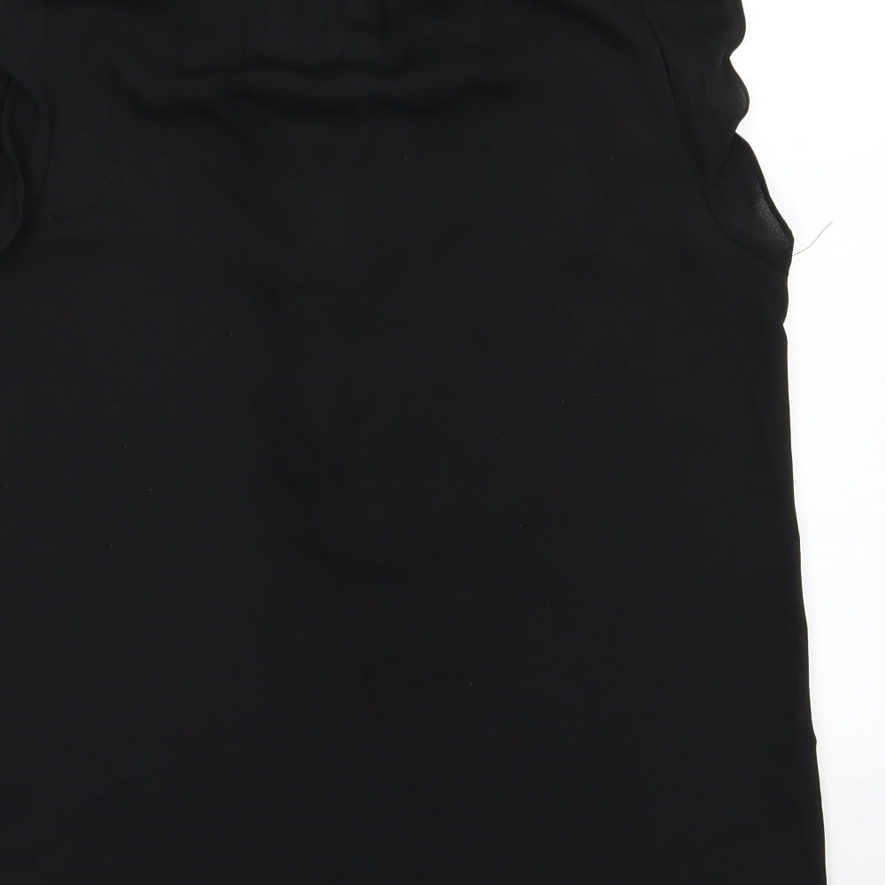 New Look Womens Black  Chiffon Basic Blouse Size 12