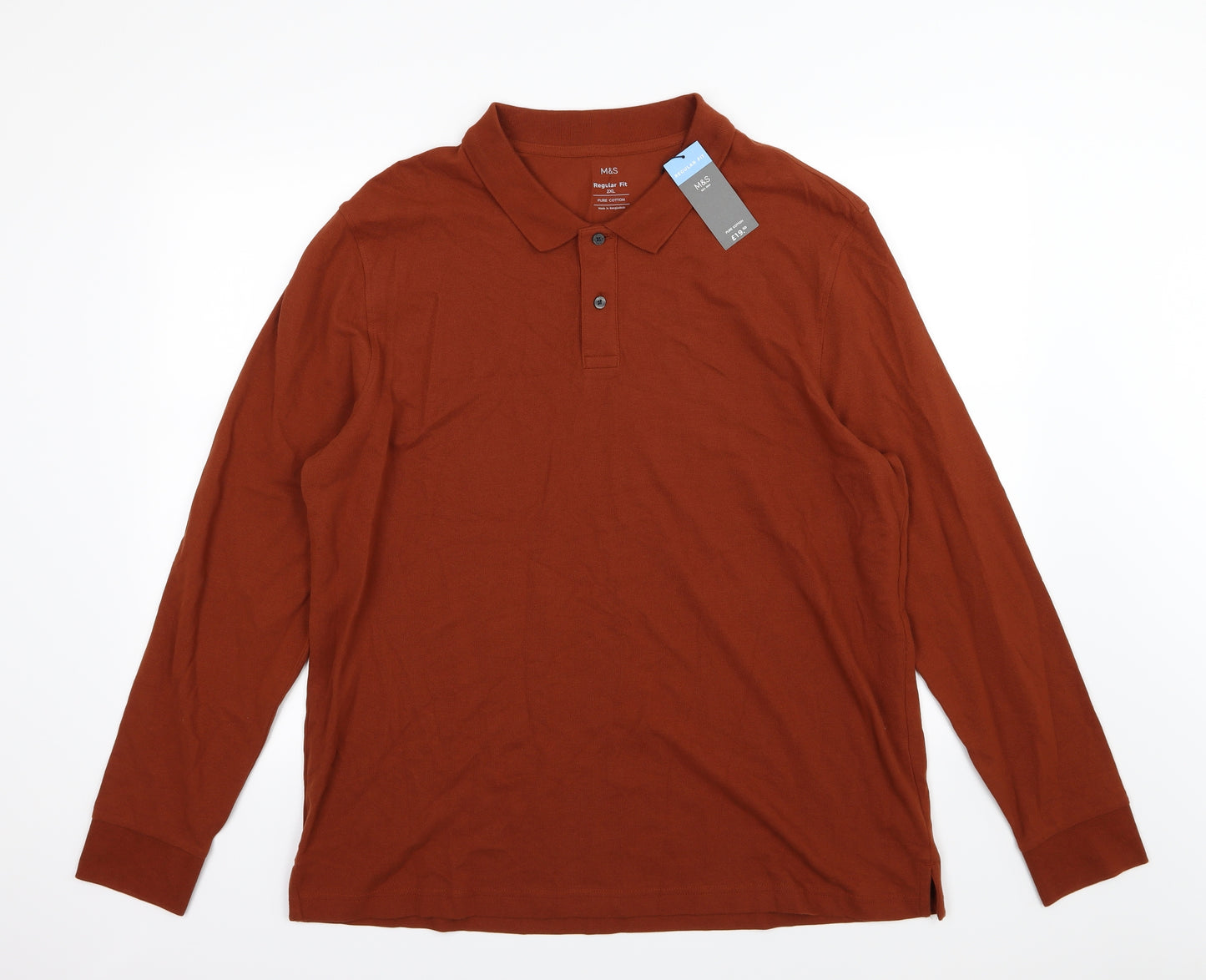 Marks and Spencer Mens Brown    Polo Size 2XL