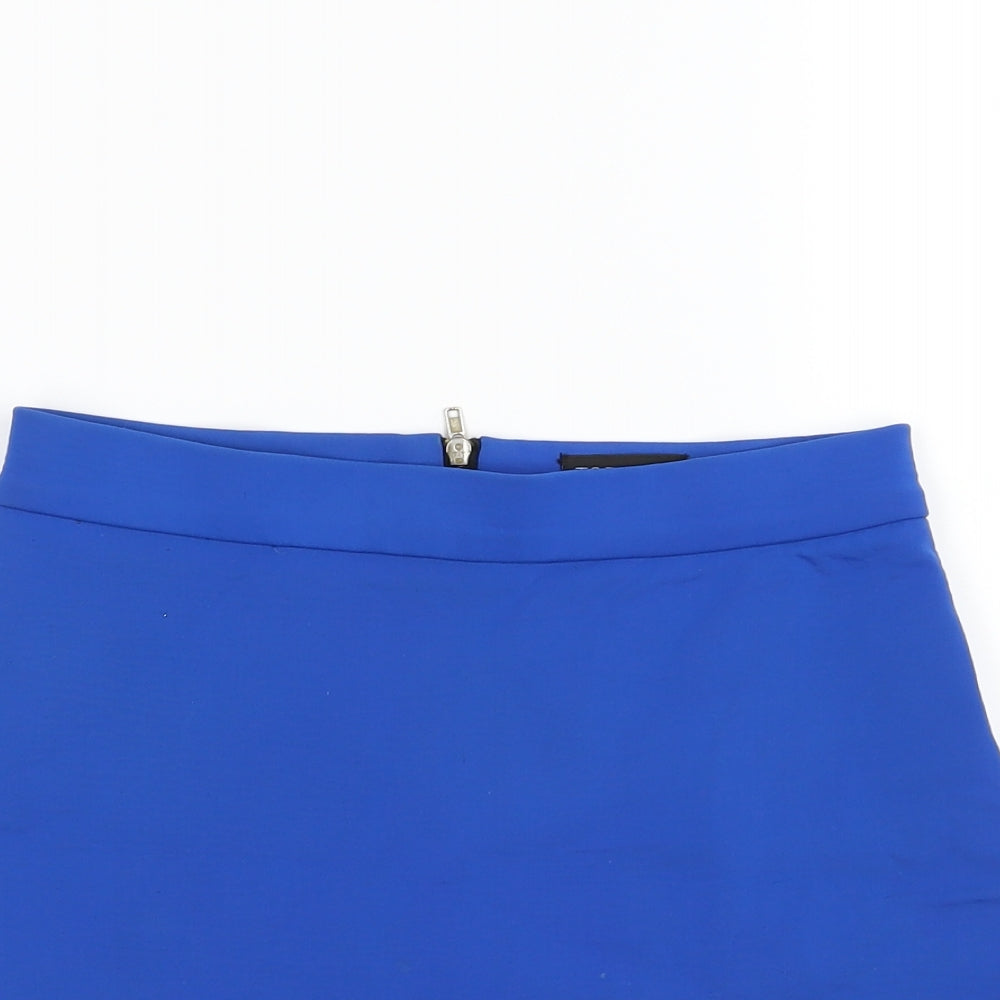 Topshop Womens Blue   A-Line Skirt Size 8