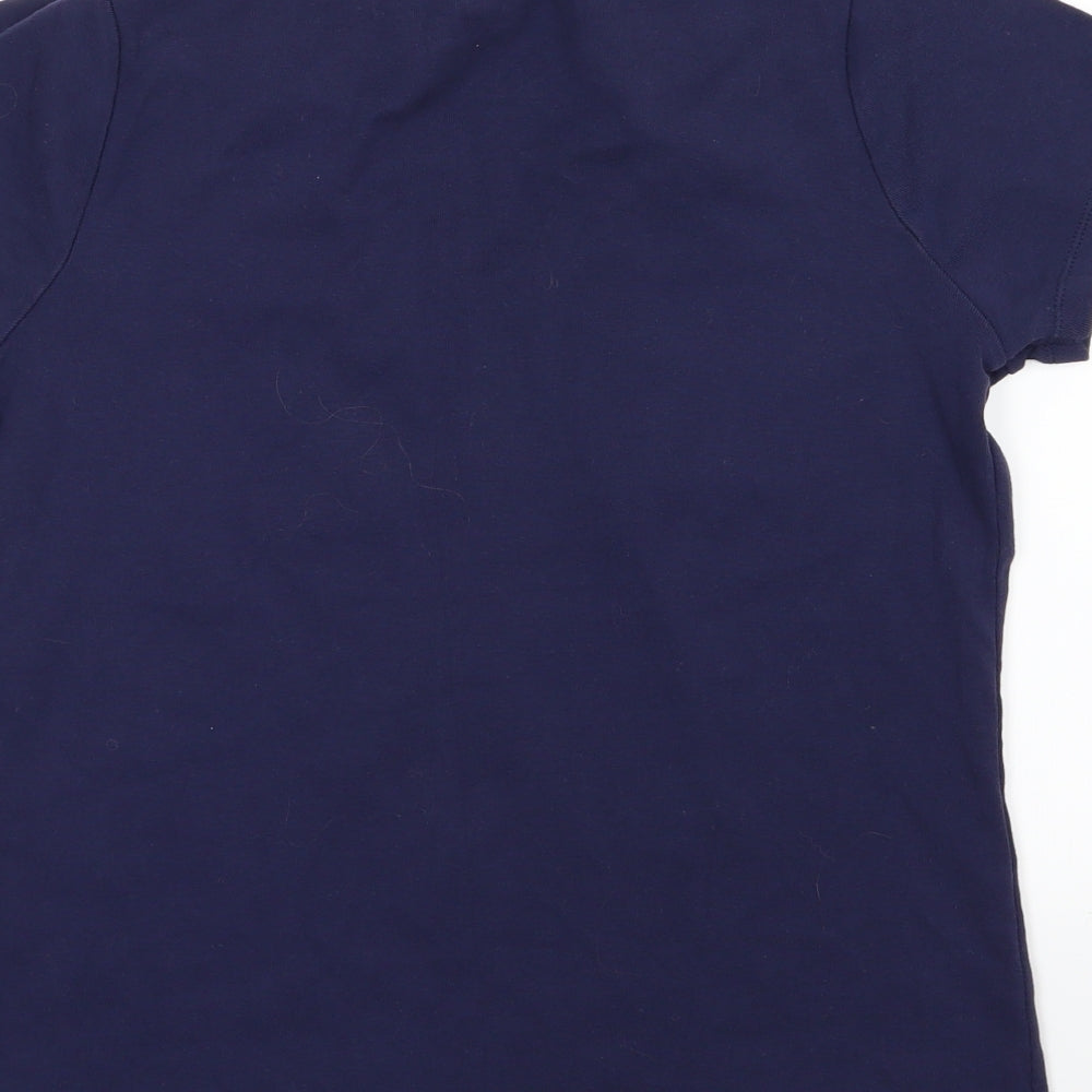 Papaya Womens Blue Floral Jersey Basic T-Shirt Size 16