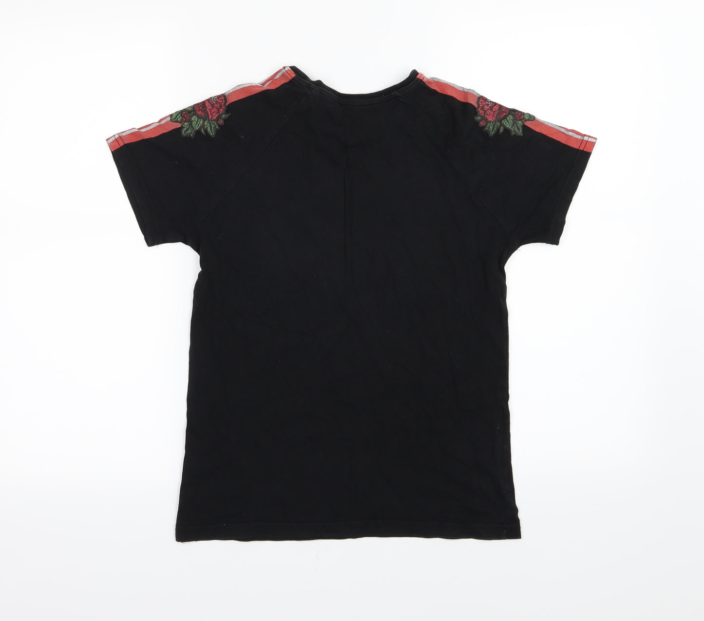 Primark Boys Black Floral Jersey Basic T-Shirt Size 11-12 Years  - NYC
