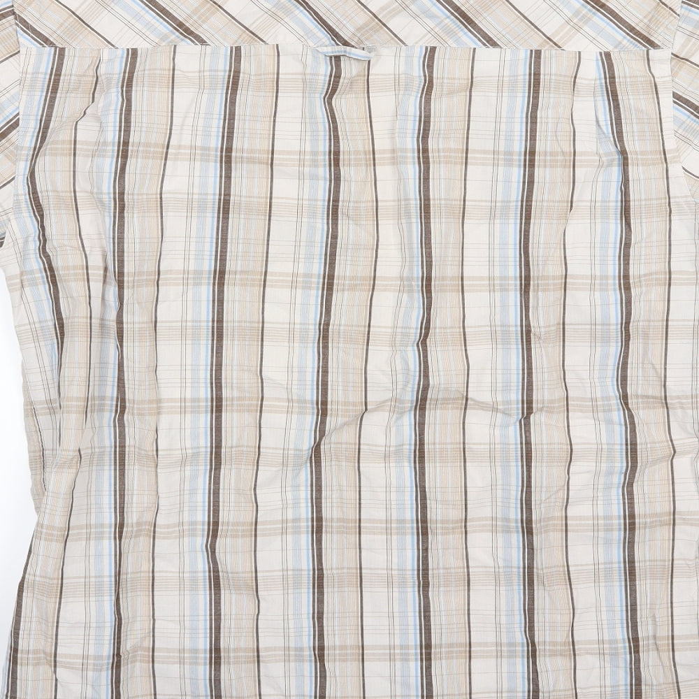 Peter Storm Mens Brown Striped Woven  Button-Up Size S