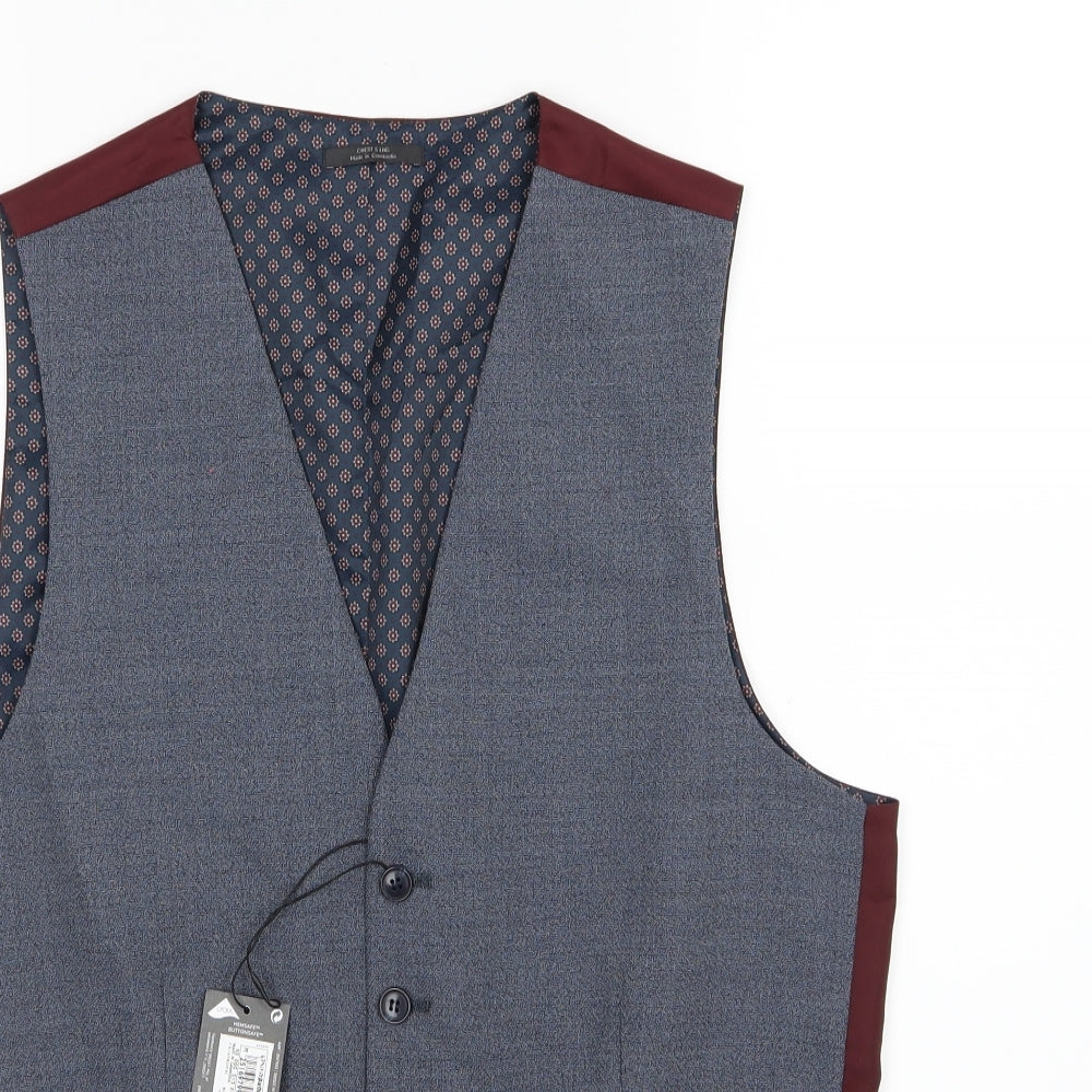 Marks and Spencer Mens Blue   Jacket Suit Waistcoat Size S