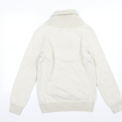 H&M Mens Beige  Knit Pullover Jumper Size S