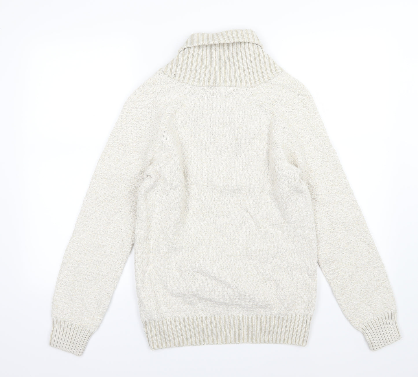 H&M Mens Beige  Knit Pullover Jumper Size S