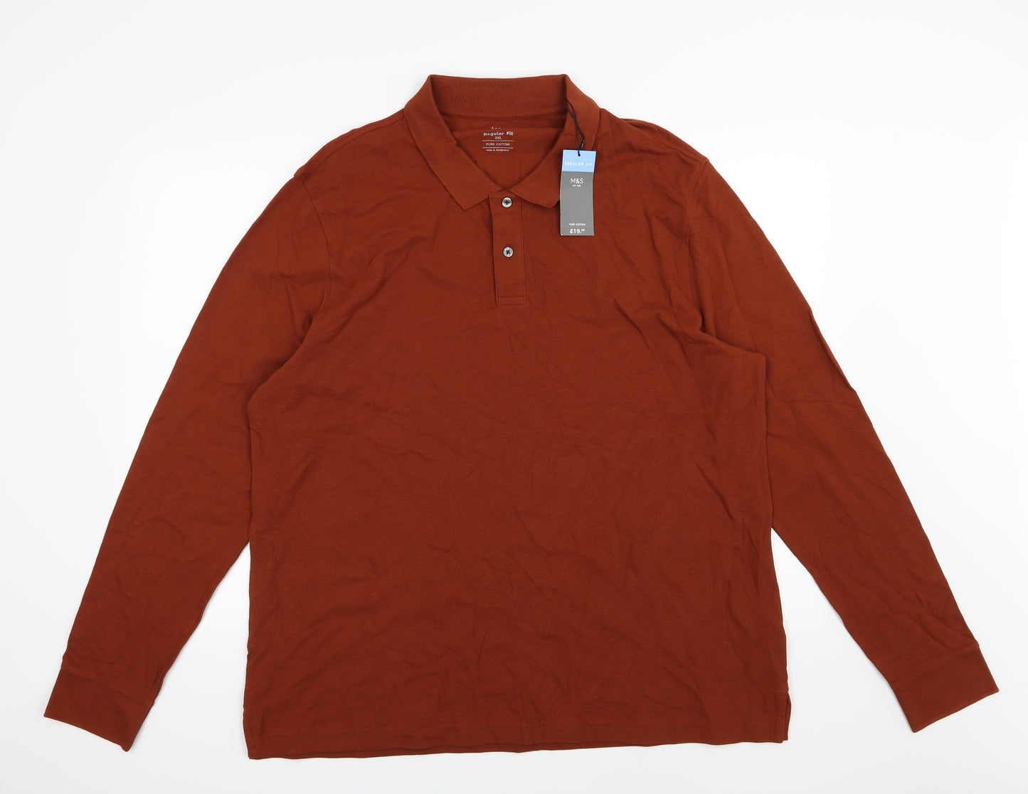 Marks and Spencer Mens Brown    Polo Size 2XL