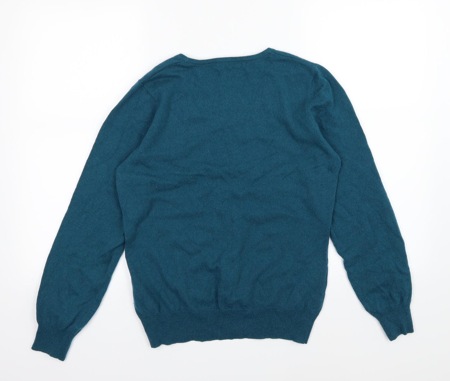 Woolovers Womens Blue  Knit Pullover Jumper Size L  - Teal