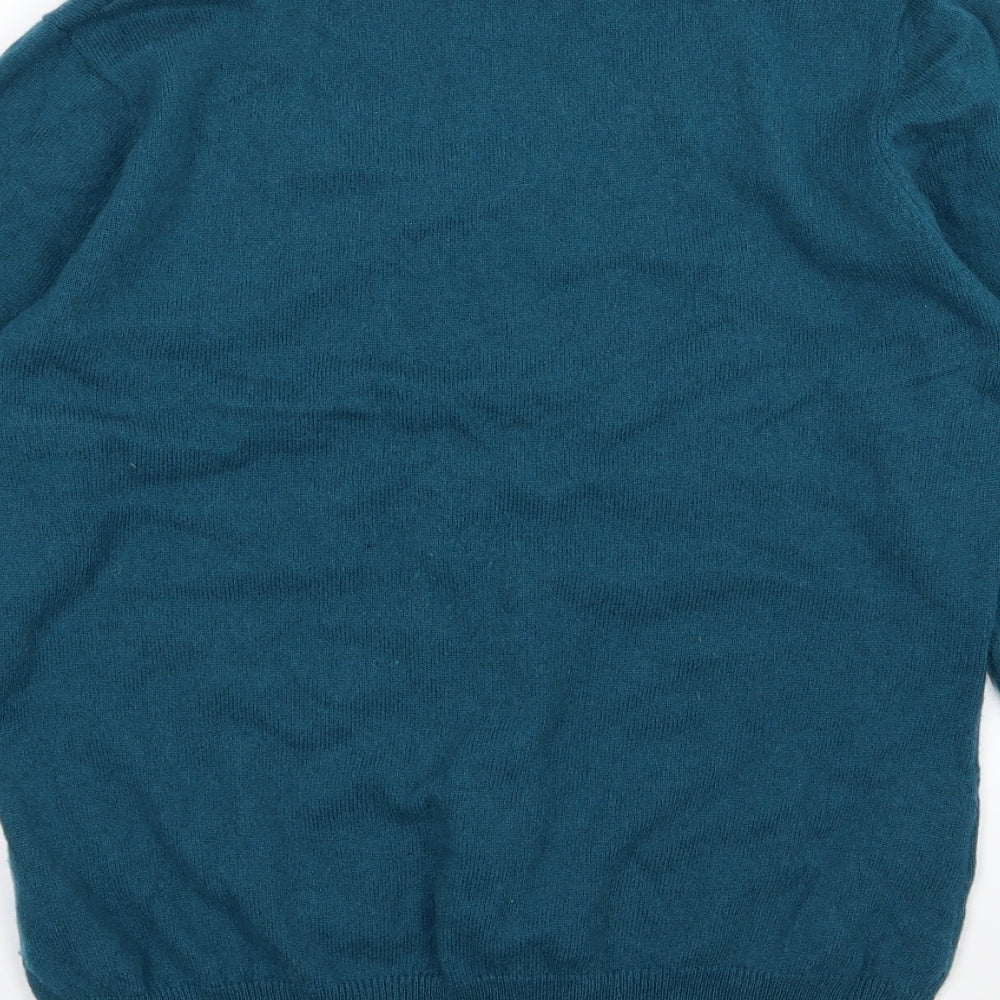 Woolovers Womens Blue  Knit Pullover Jumper Size L  - Teal