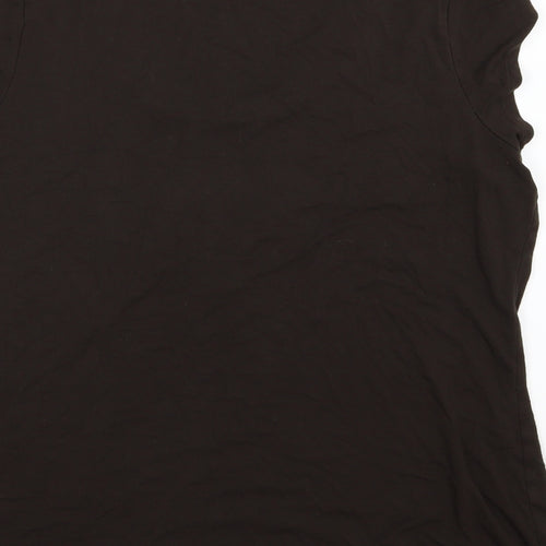 Marks and Spencer Womens Brown  Jersey Basic T-Shirt Size 18