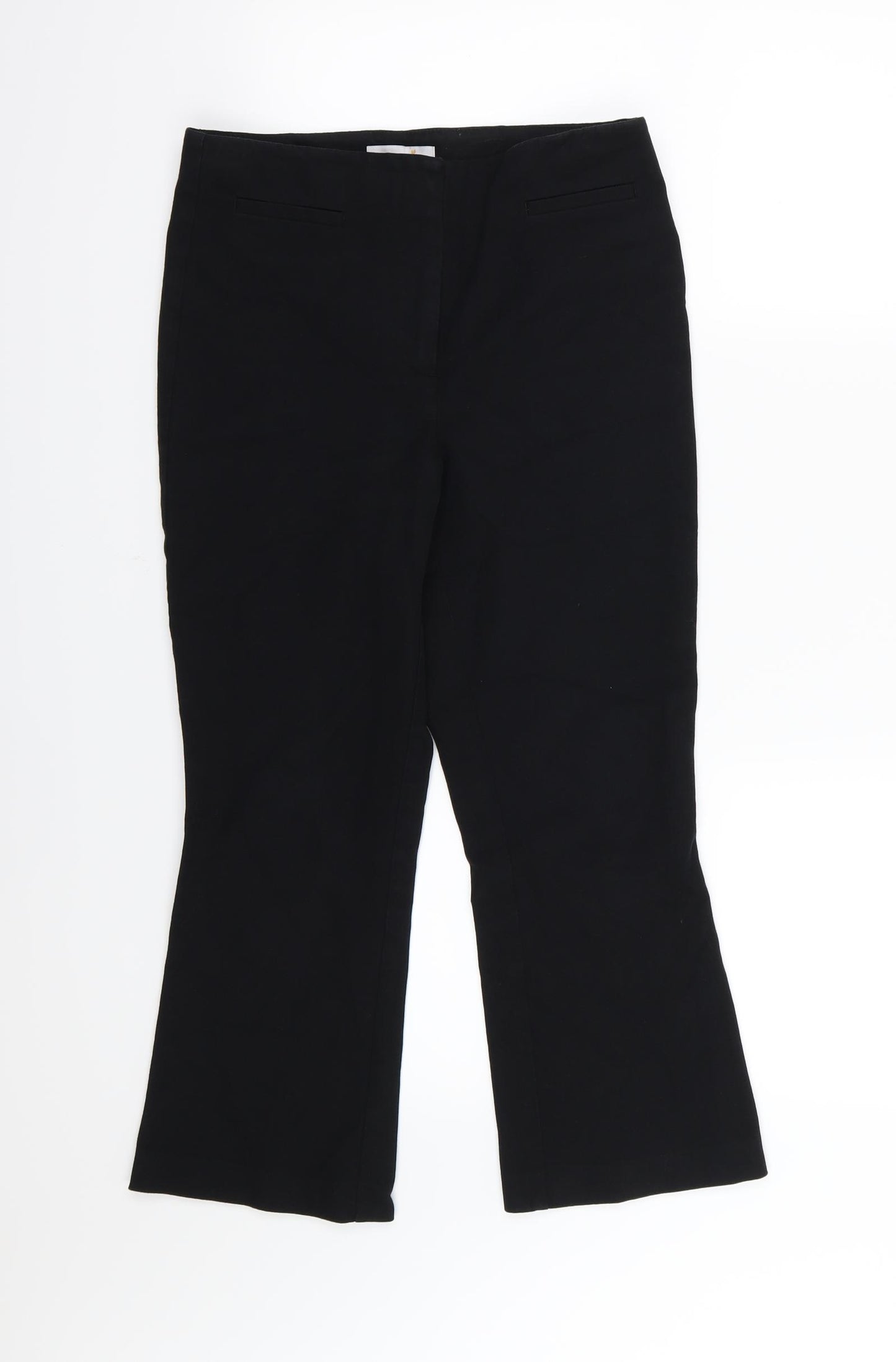 Per Una Womens Black   Cropped Trousers Size 8 L22 in
