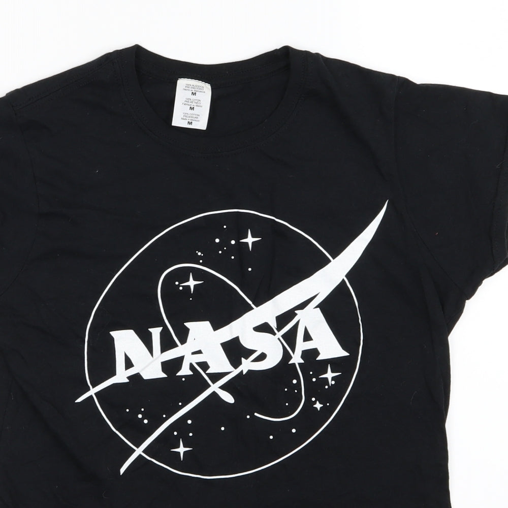 Preworn Womens Black  Jersey Basic T-Shirt Size M  - NASA