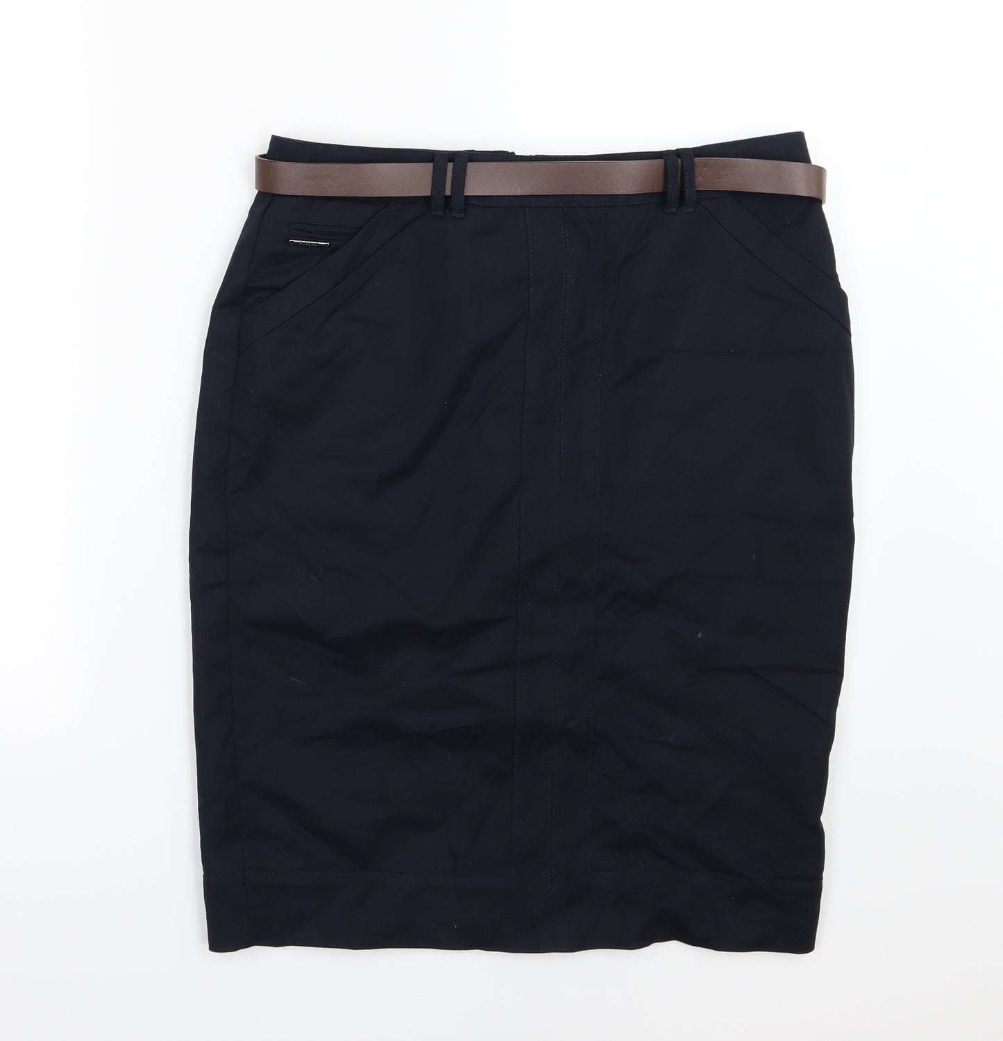 Marks and Spencer Womens Blue   Straight & Pencil Skirt Size 12