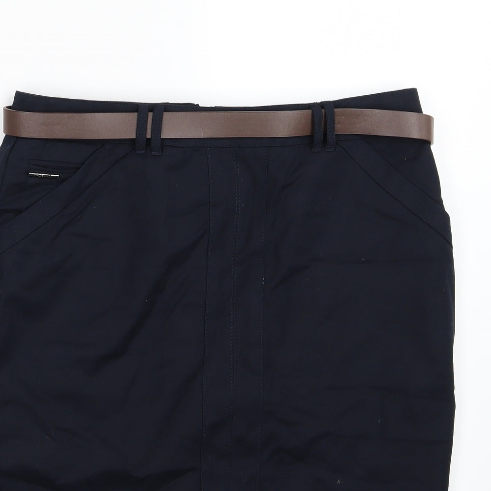 Marks and Spencer Womens Blue   Straight & Pencil Skirt Size 12
