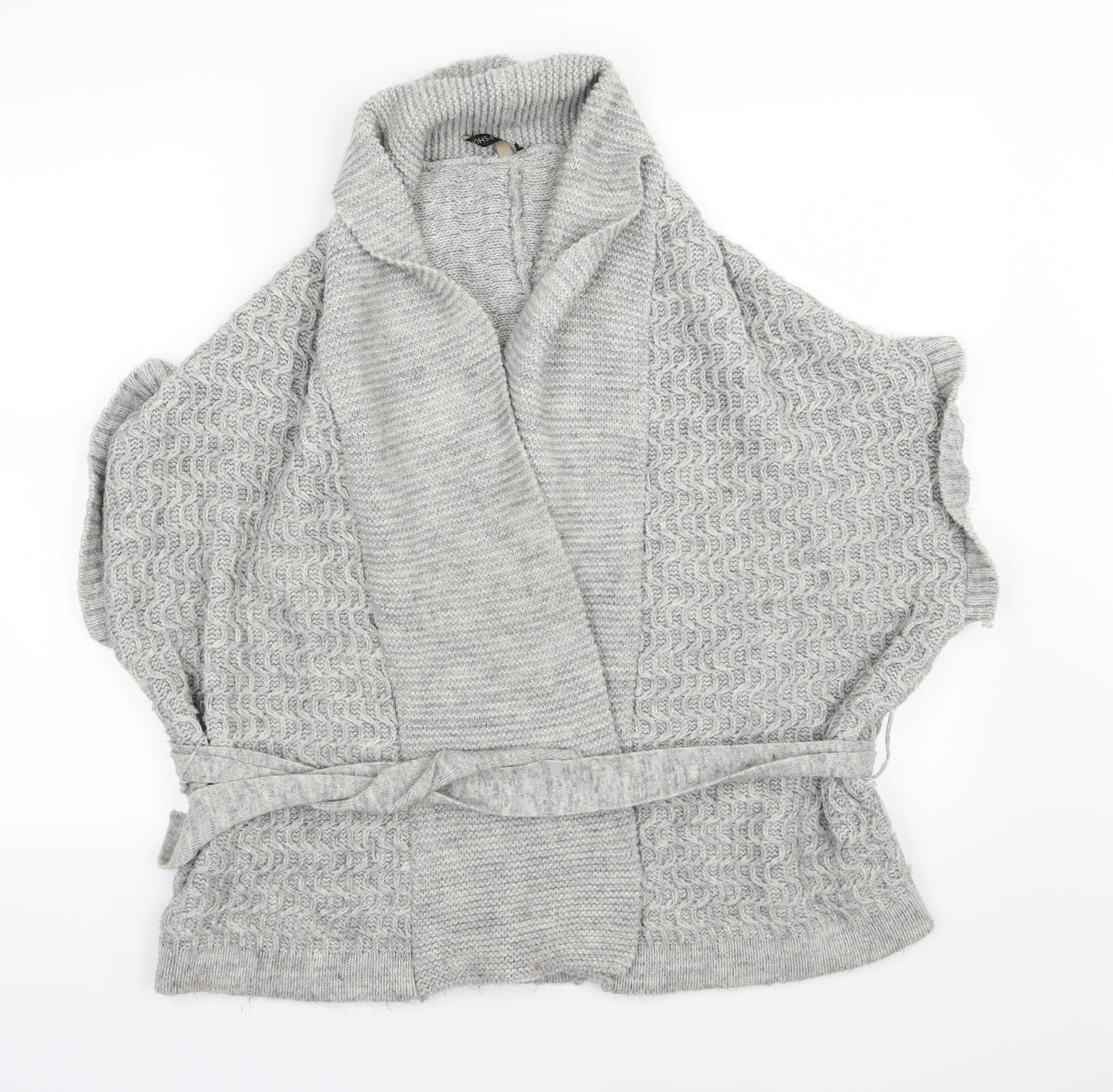 Topshop Womens Grey  Knit Cardigan Jumper Size 8