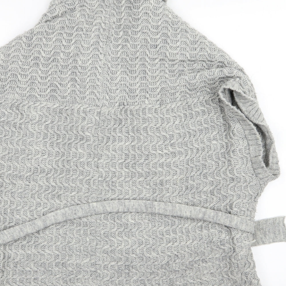 Topshop Womens Grey  Knit Cardigan Jumper Size 8