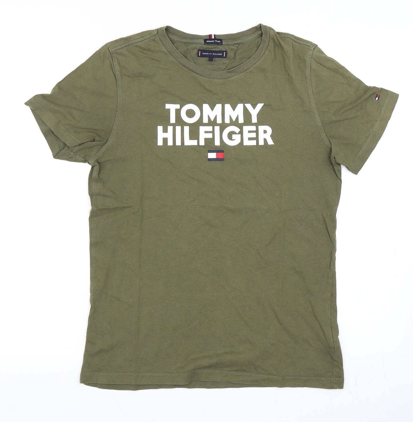 Tommy Hilfiger Boys Green   Basic T-Shirt Size 13 Years
