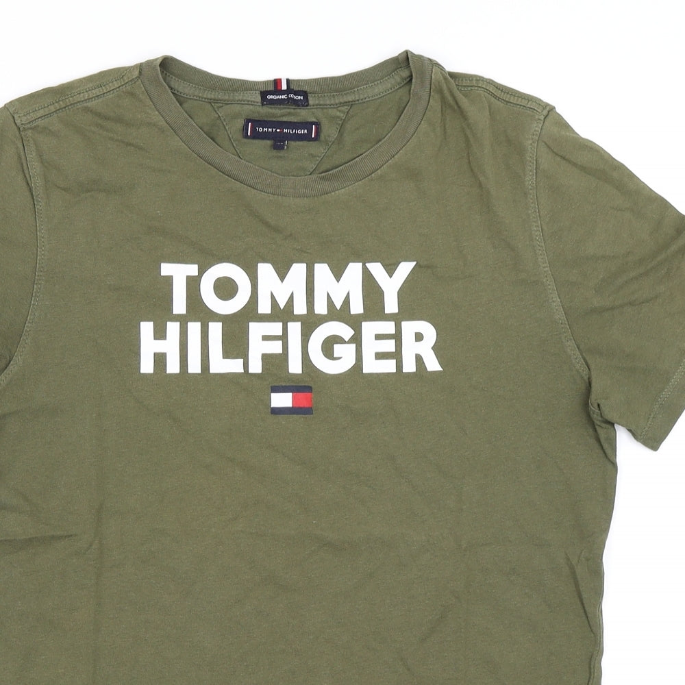 Tommy Hilfiger Boys Green   Basic T-Shirt Size 13 Years