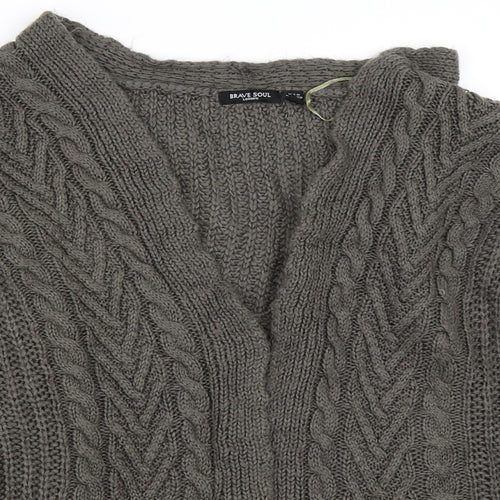 Brave Soul Womens Green   Pullover Jumper Size S