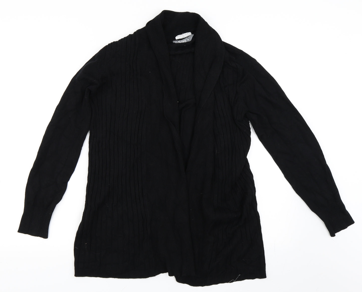 Nutmeg Womens Black   Cardigan Jumper Size L