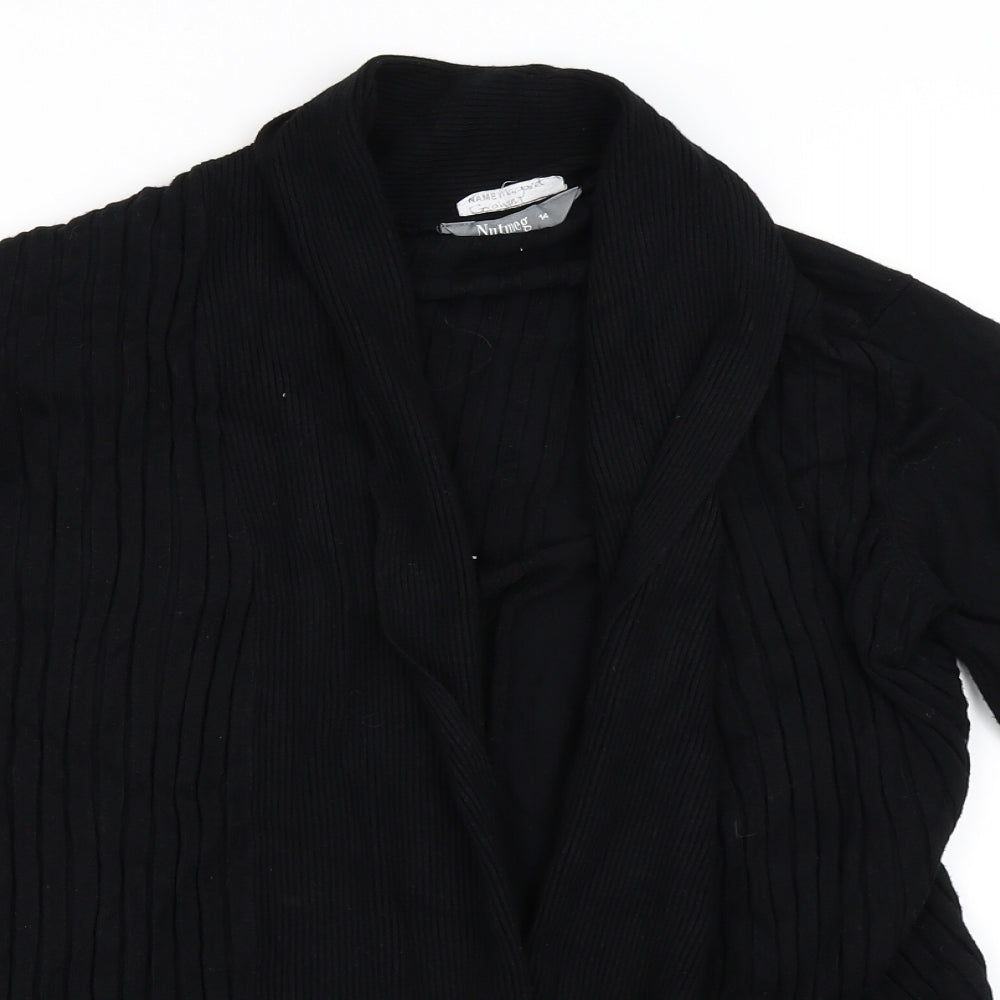 Nutmeg Womens Black   Cardigan Jumper Size L