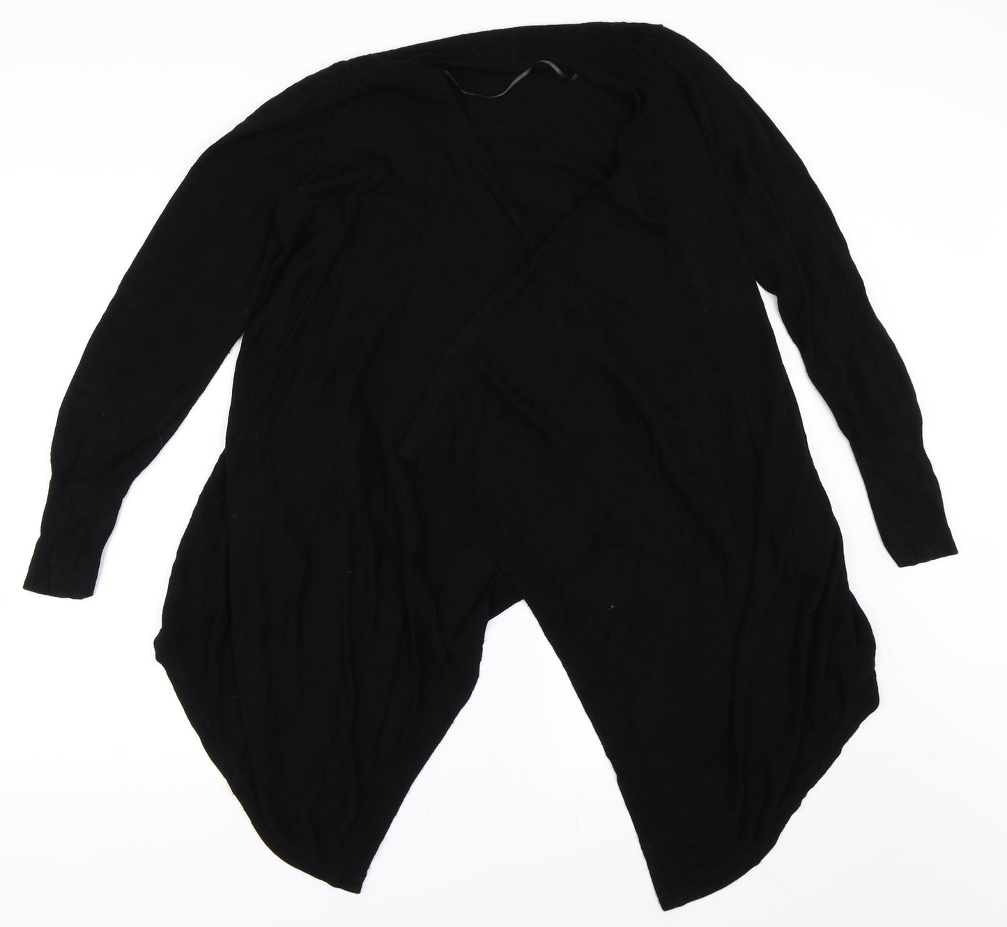 Preworn Womens Black   Cardigan Jumper Size M  - Waterfall Cardigan