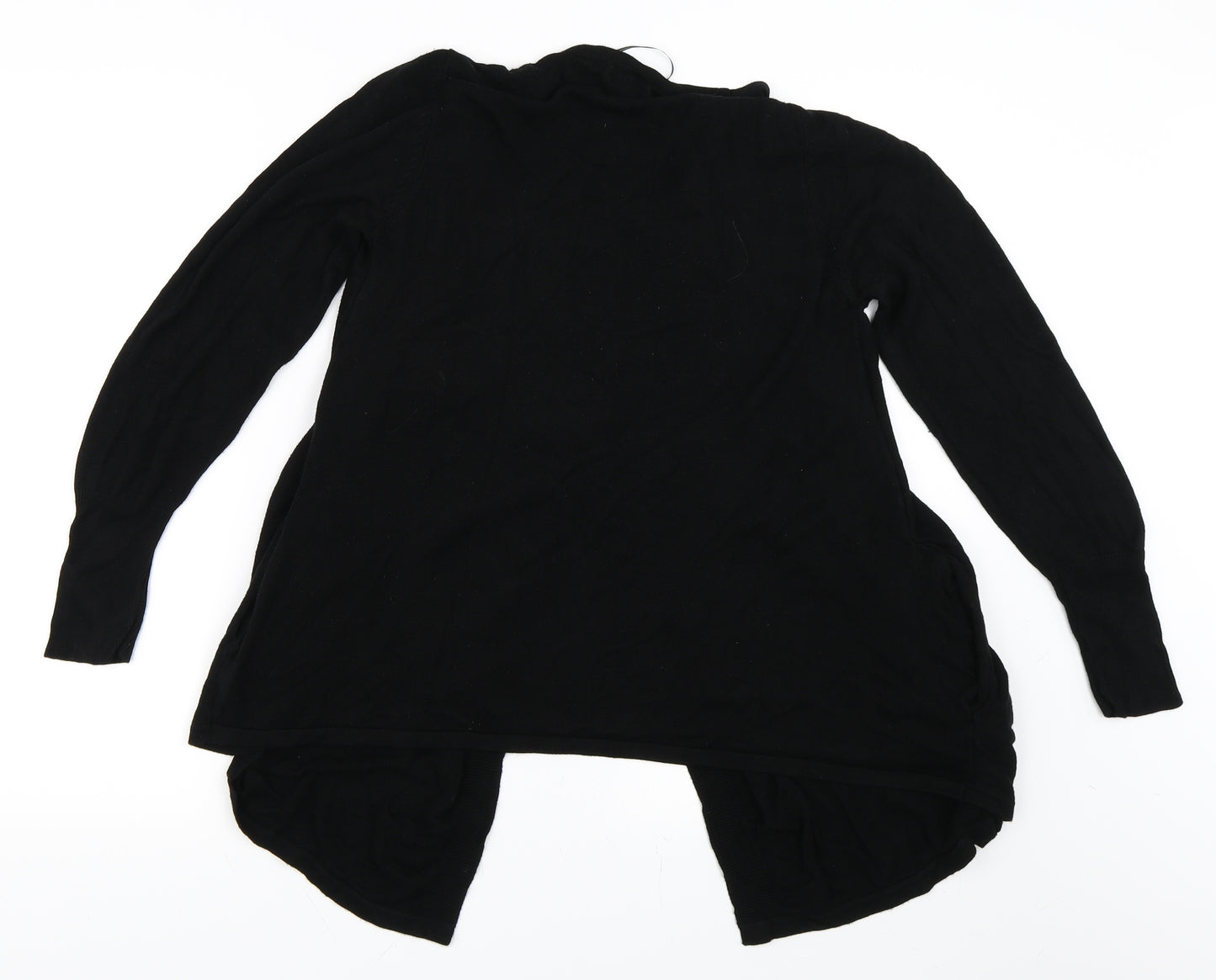 Preworn Womens Black   Cardigan Jumper Size M  - Waterfall Cardigan