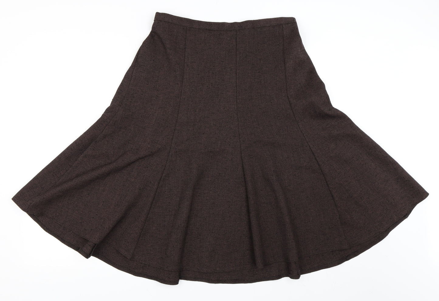 Preworn Womens Brown   Flare Skirt Size 16