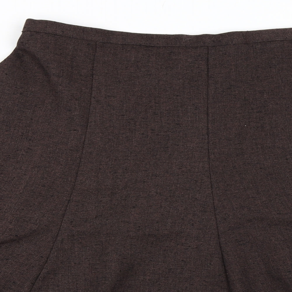 Preworn Womens Brown   Flare Skirt Size 16