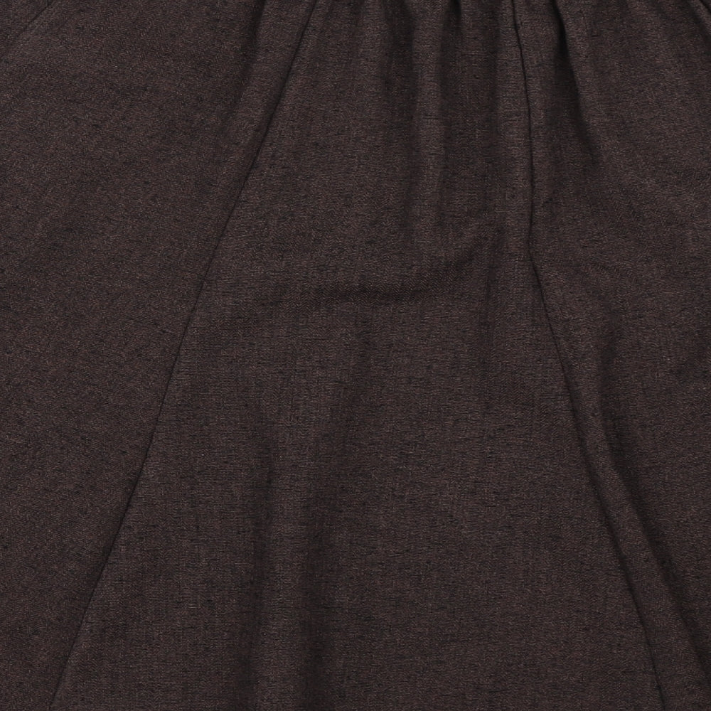 Preworn Womens Brown   Flare Skirt Size 16