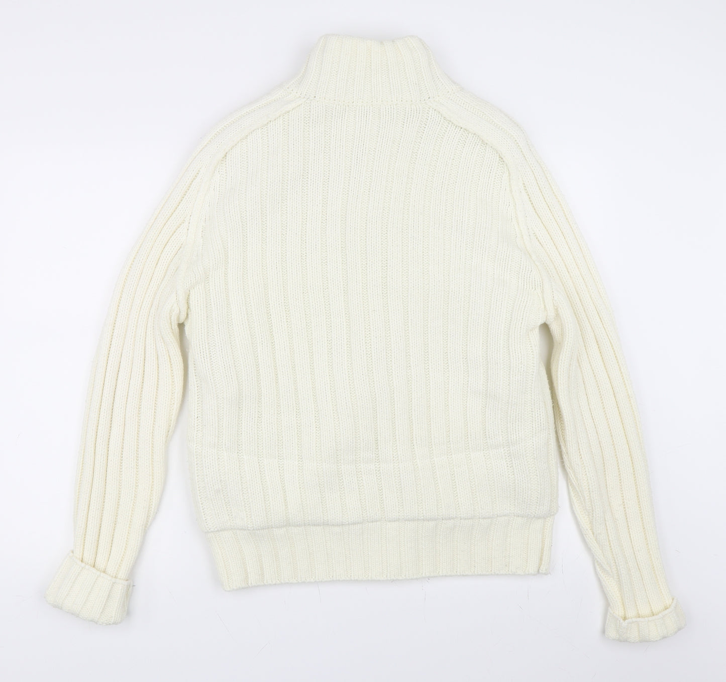 Petroleum Womens Ivory   Full Zip Jumper Size L